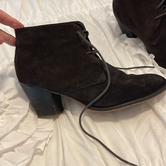Jeffrey Campbell tie brown suede booties - Picture 1 of 5